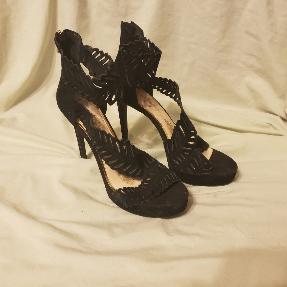 Jessica Simpson Feather Heels